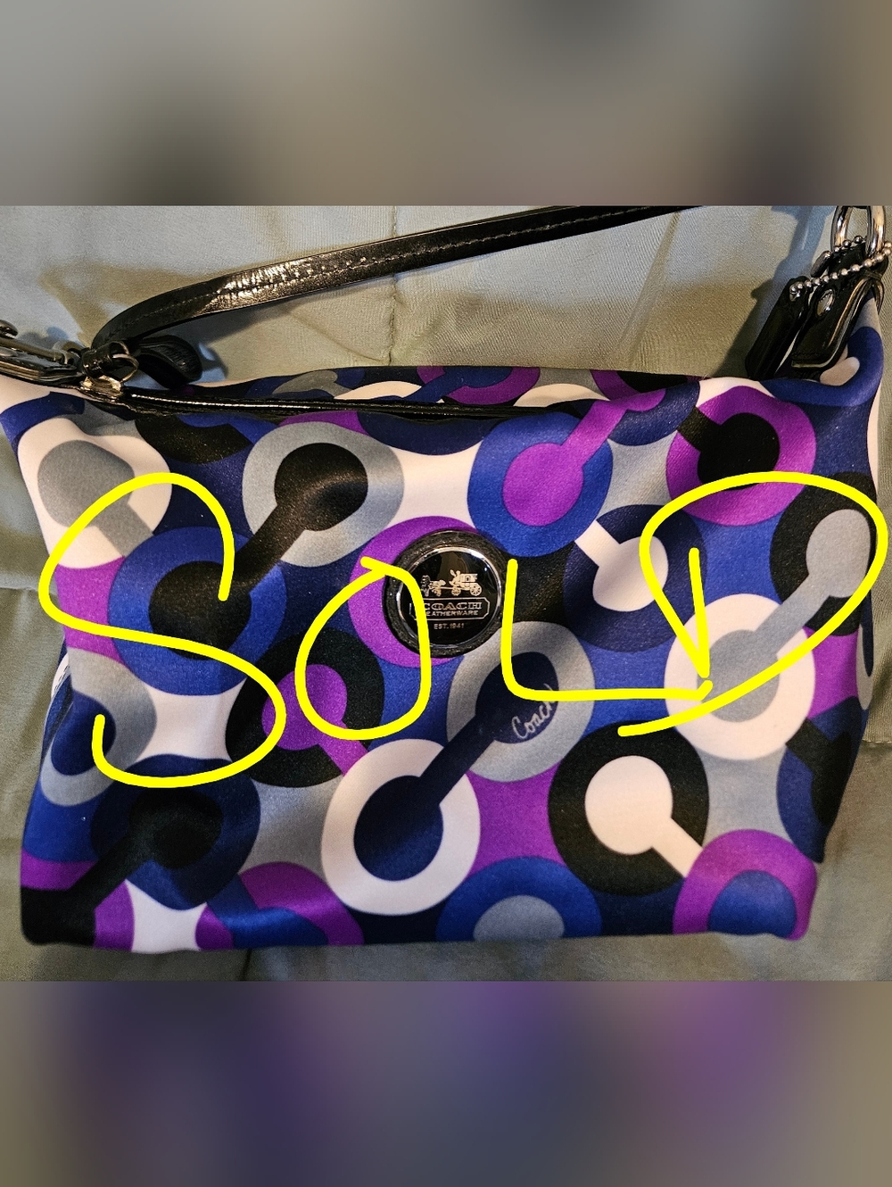 Coach Mini Alex Soho Op Art Shoulder Bag